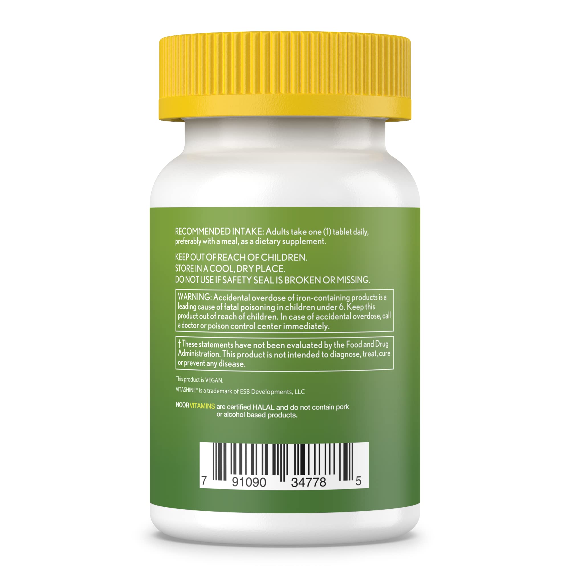 Noor Vitamins Vegan Women's Multivitamin Capsules ingredients list