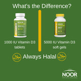 Noor Vitamins Vitamin D3 on a wooden table