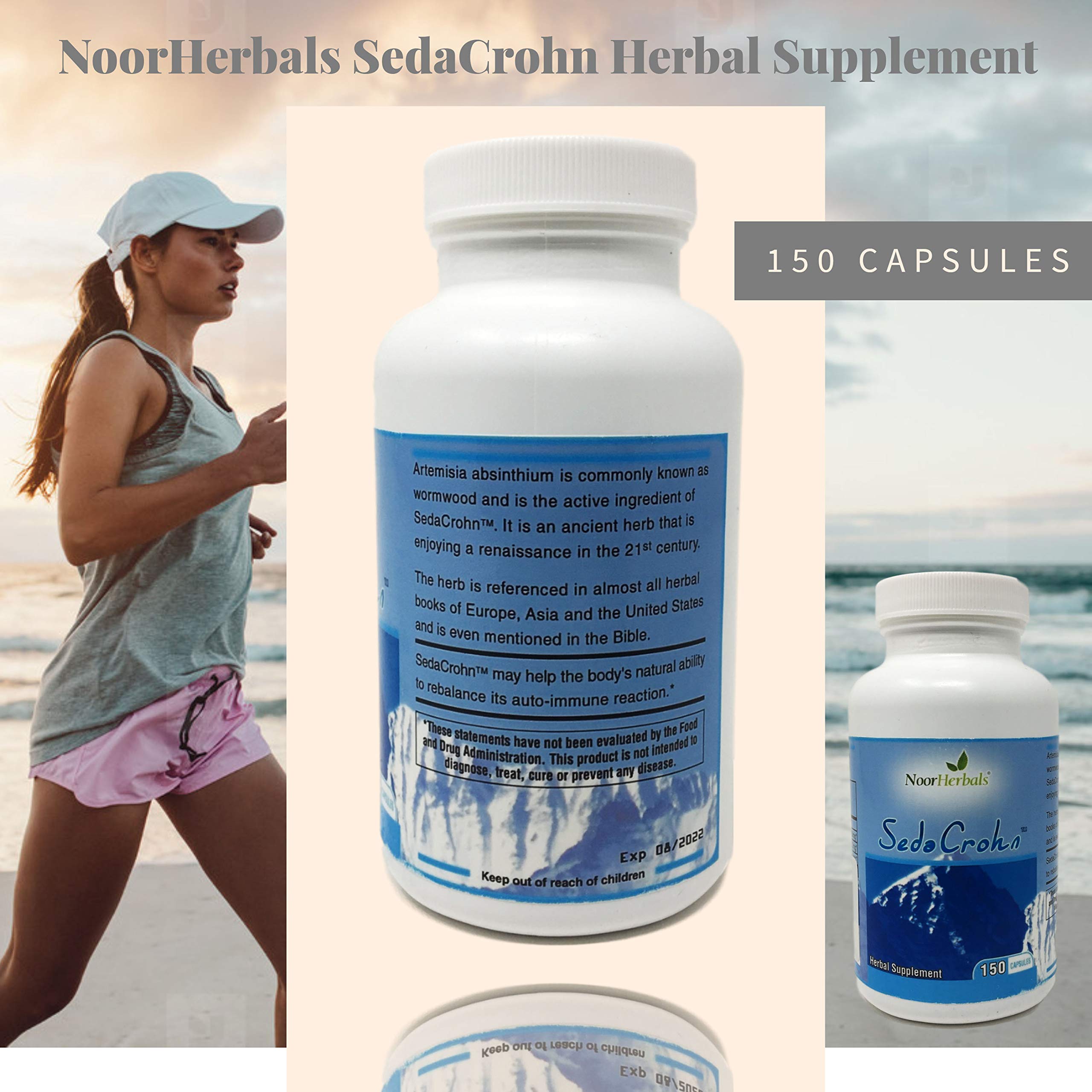 NoorHerbals SedaCrohn Herbal Supplement 181g back view