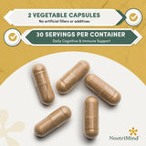 nootrimind 10-functional mushroom blend capsules in a hand