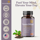 nootrimind Ashwagandha Supplement bottle with a plant background