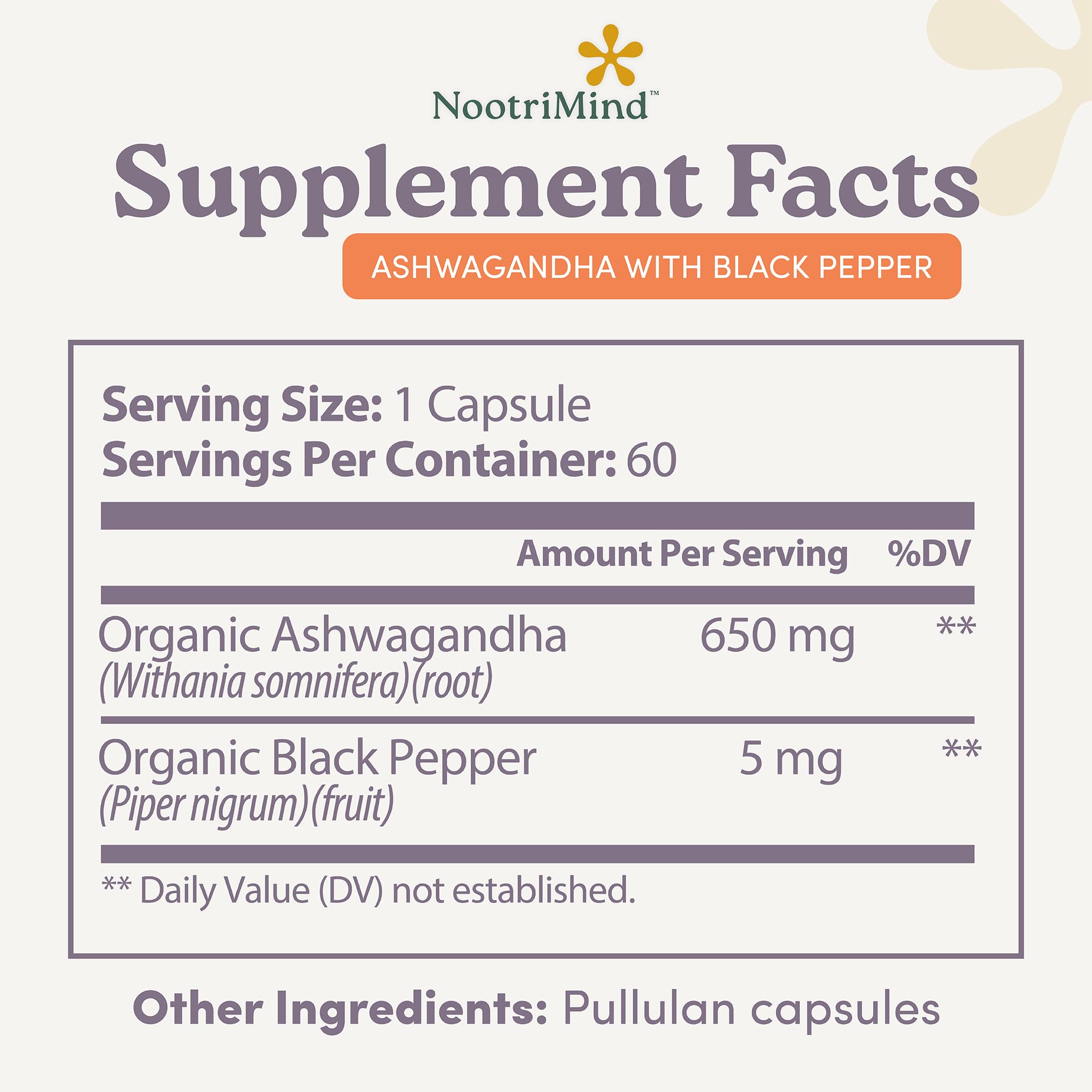 nootrimind Ashwagandha Supplement capsules close-up