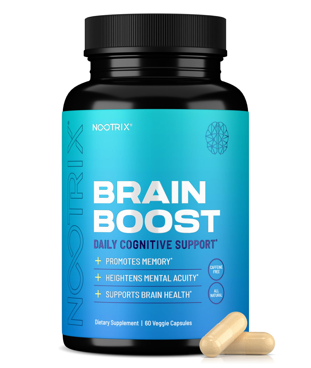 Nootrix Brain support Supplement 60 Veggie Capsules front view