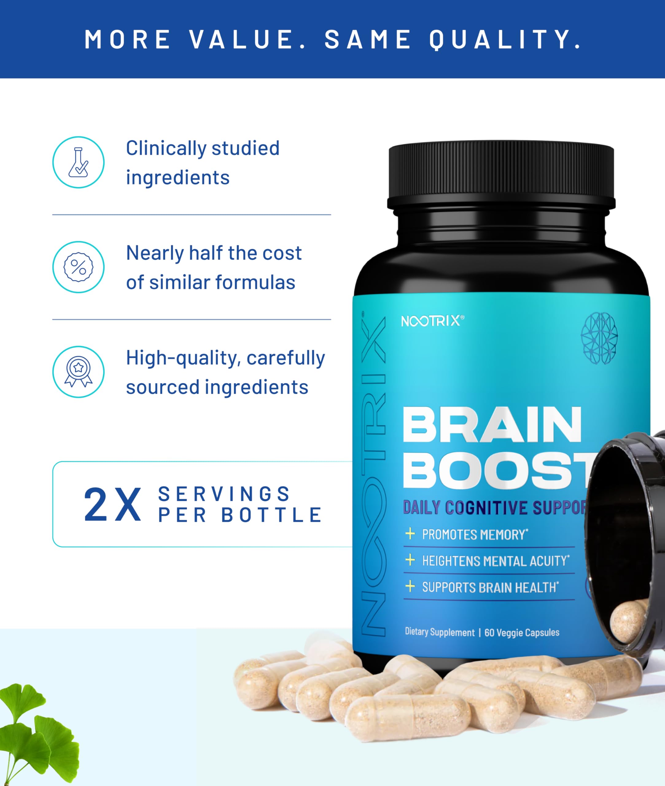 Nootrix Brain support Supplement on a wooden table