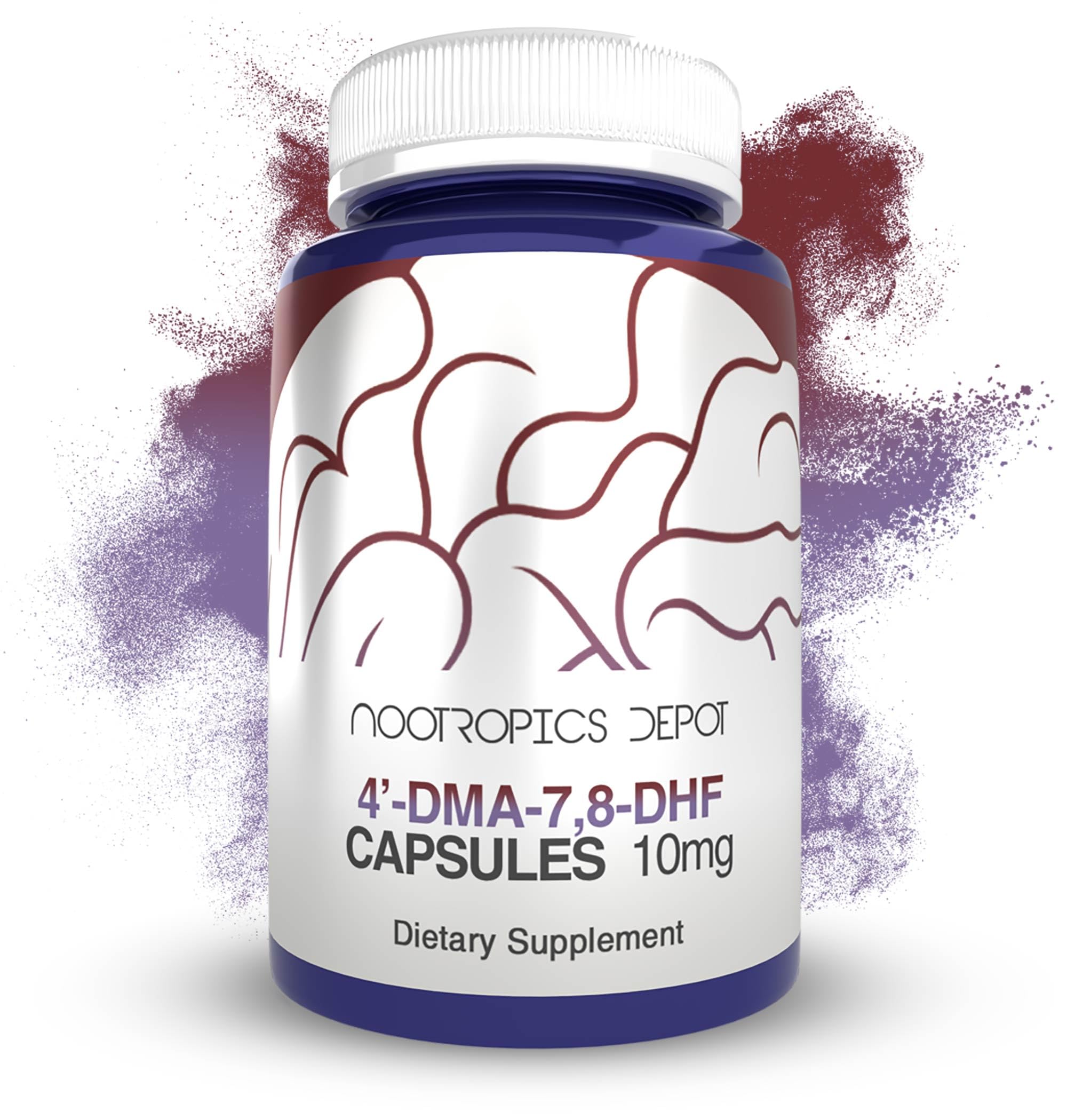 Nootropics Depot 4’-DMA-7,8-DHF Capsules 10mg front view