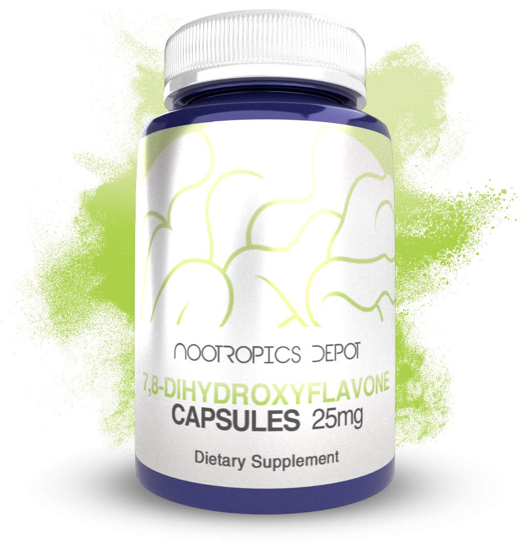 Nootropics Depot 7,8-Dihydroxyflavone Capsules 25mg front view