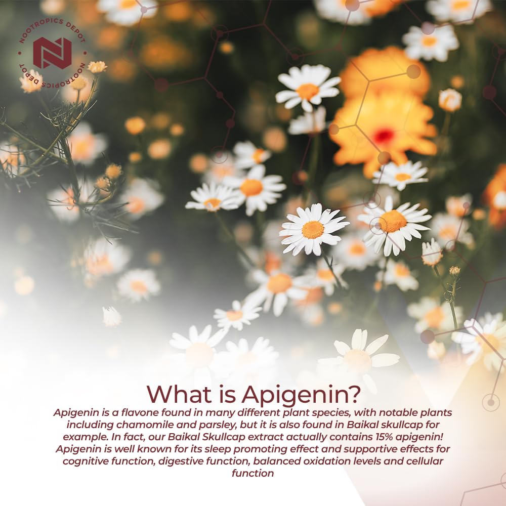 Nootropics Depot Apigenin 30g supplement side view