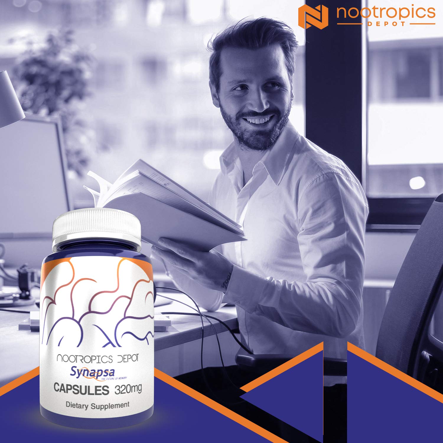 Nootropics Depot Bacopa Monnieri Capsules 320mg bottle with label