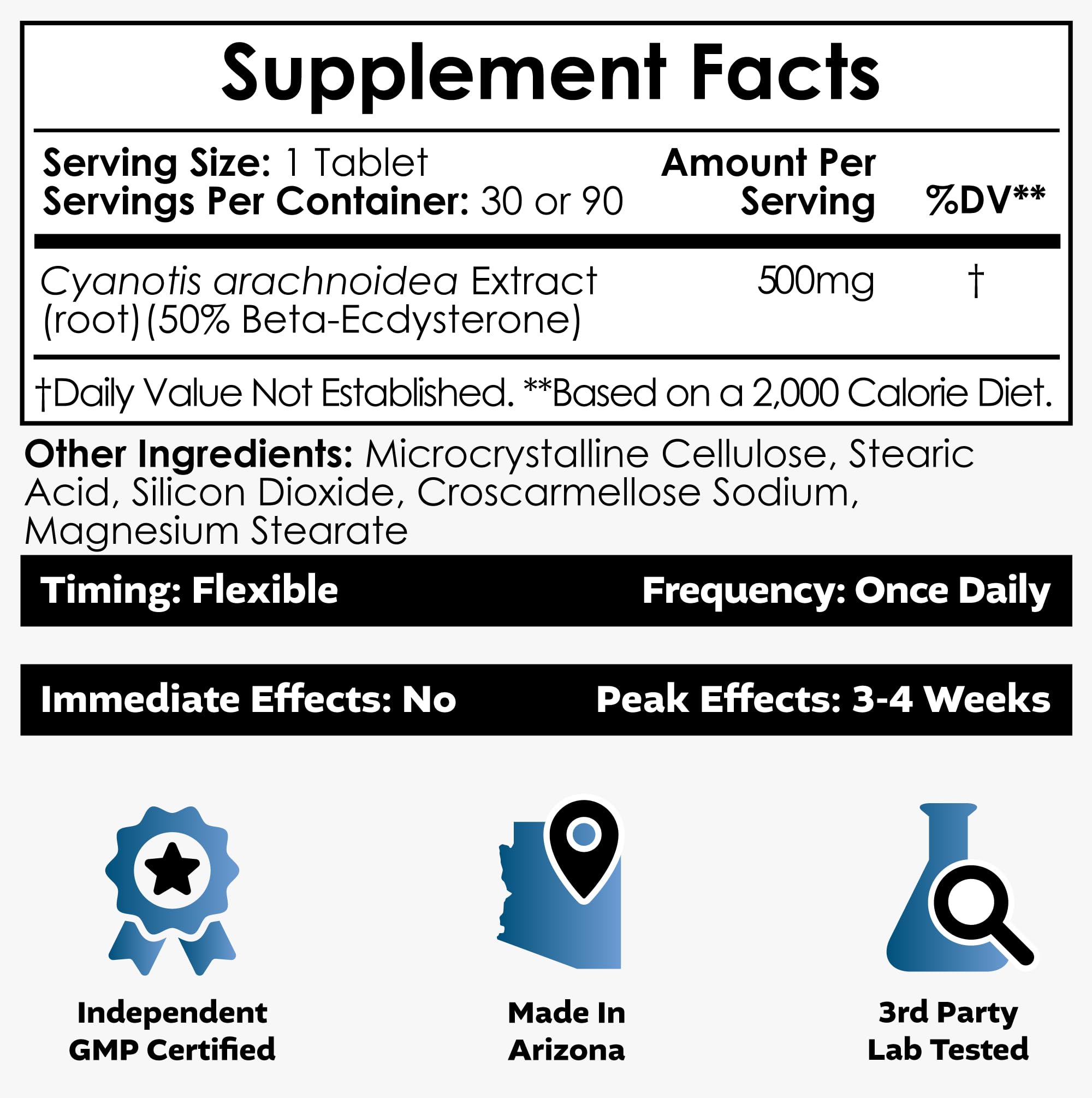 Nootropics Depot Beta-Ecdysterone 50% Extract ingredients list