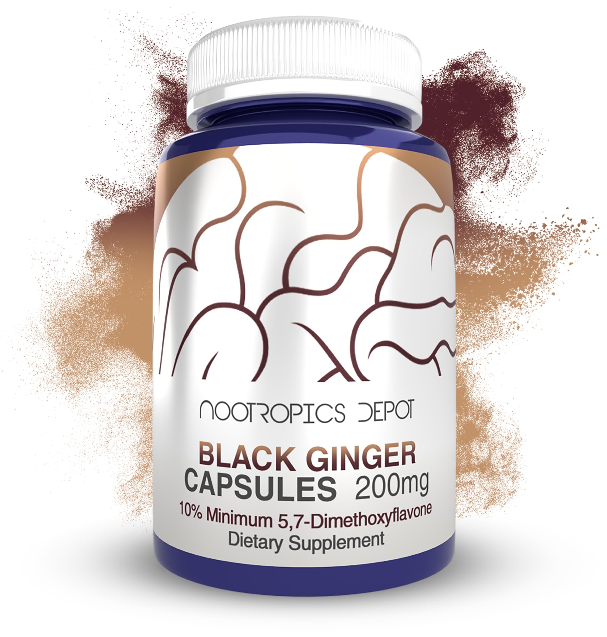 Nootropics Depot Black Ginger Extract Capsules front view