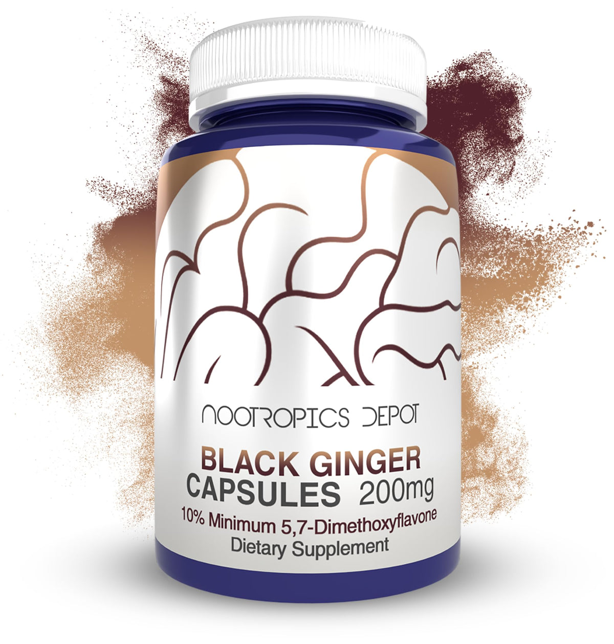 Nootropics Depot Black Ginger Extract Capsules front view