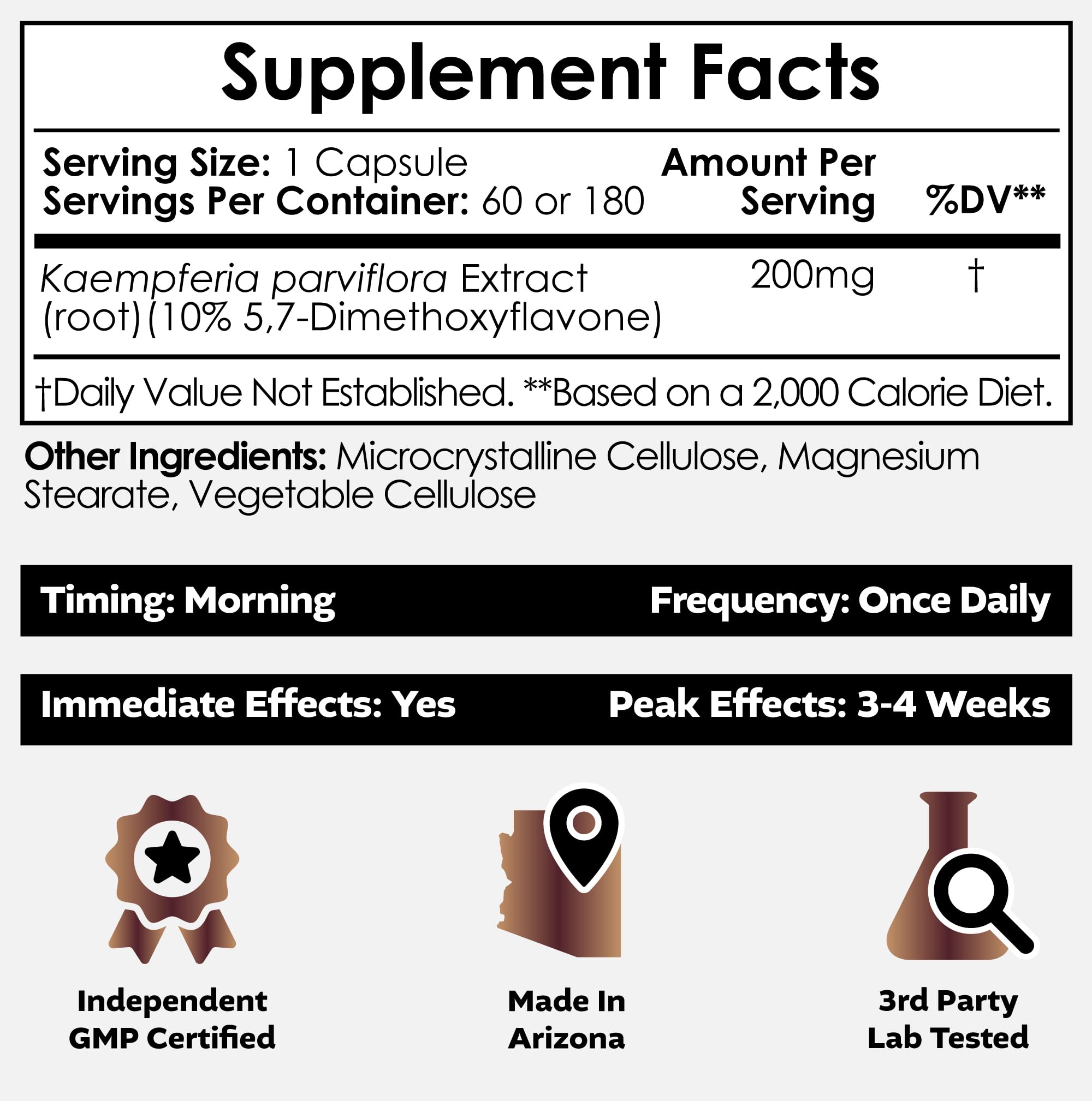 Nootropics Depot Black Ginger Extract Capsules side view