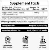 Nootropics Depot Black Seed Oil 5% Standardised 60 Capsules side view