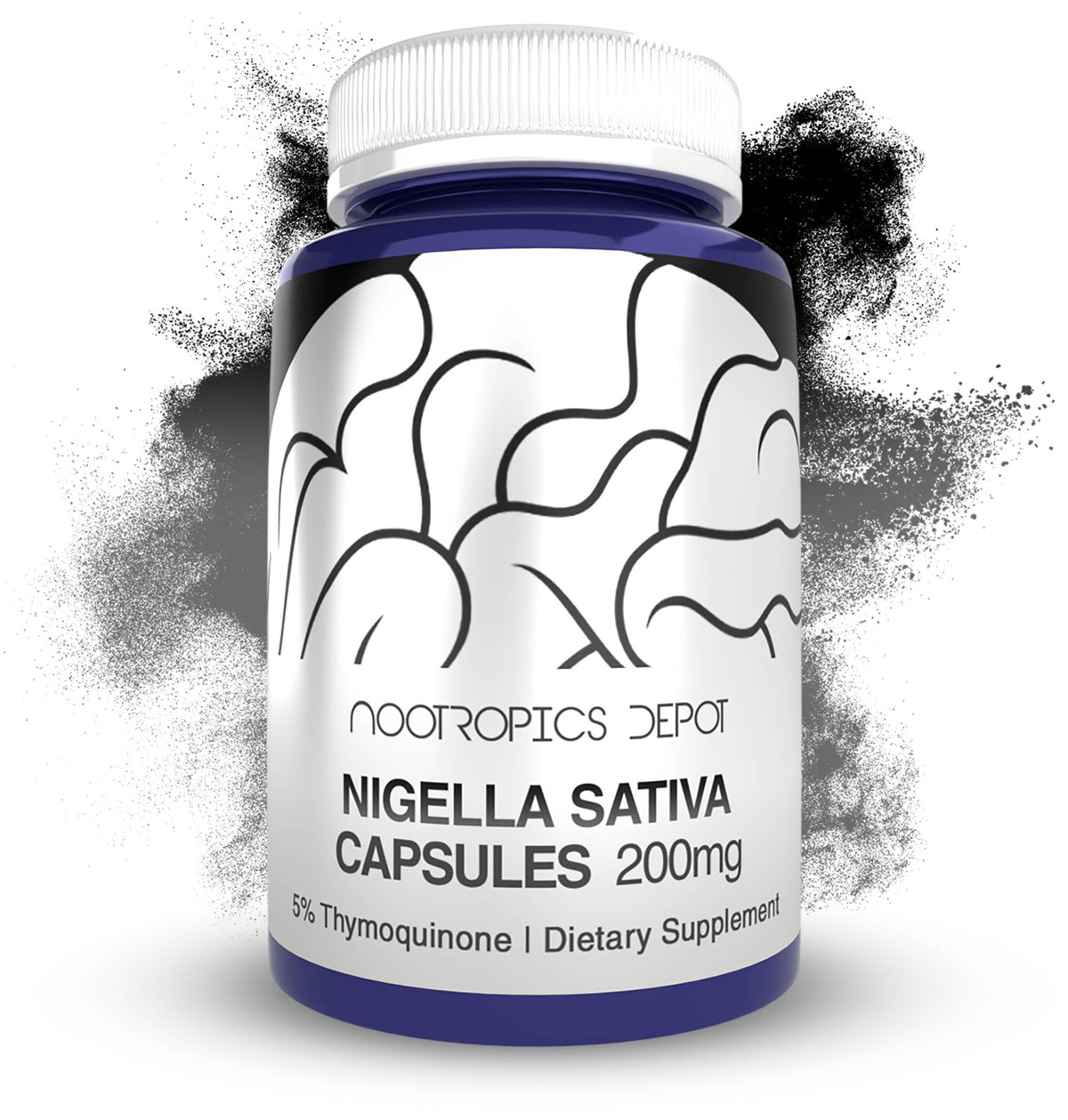 Nootropics Depot Black Seed Oil Capsules 60 Count front view