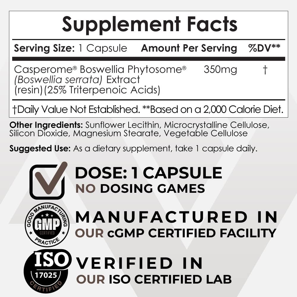 Nootropics Depot Casperome Boswellia Phytosome 50g supplement side view