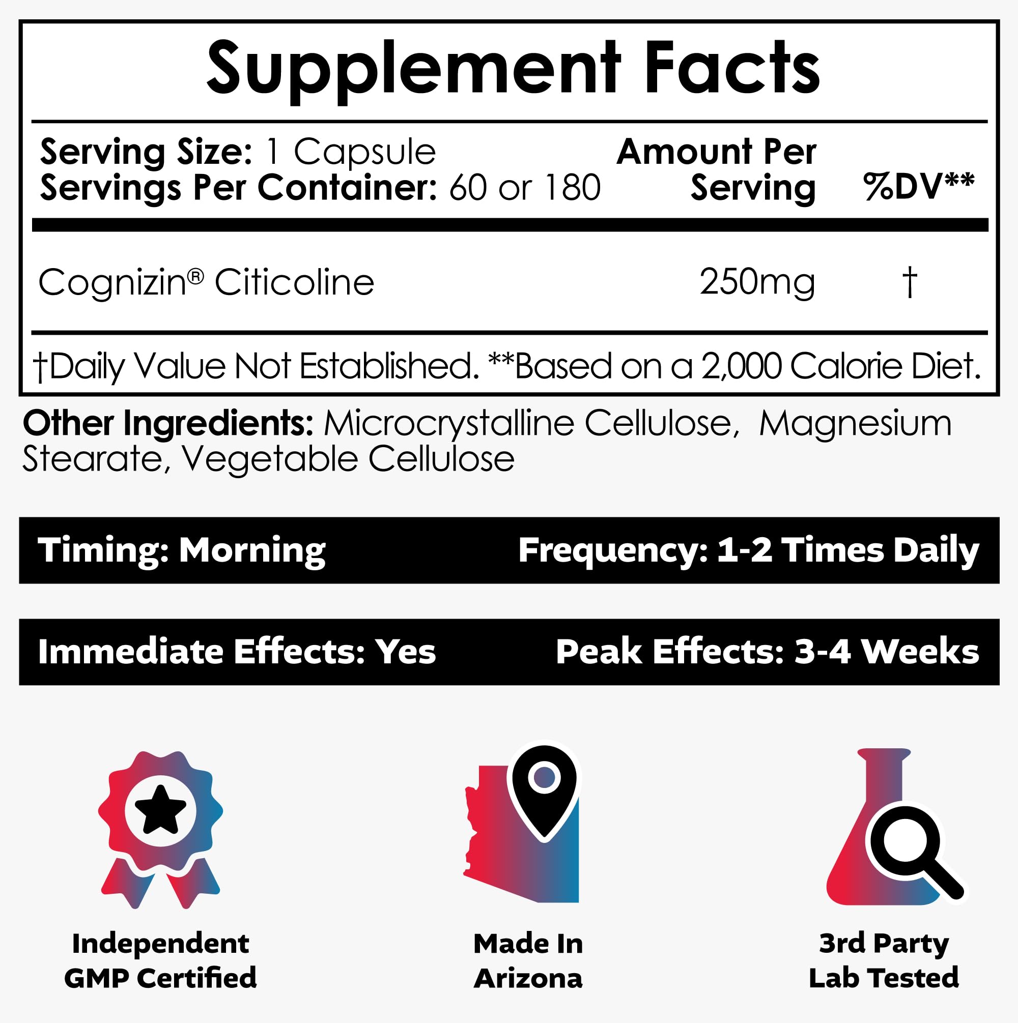 Nootropics Depot Cognizin Citicoline 141g side view