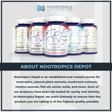 Nootropics Depot Curcumin + Piperine Capsules ingredients list on packaging
