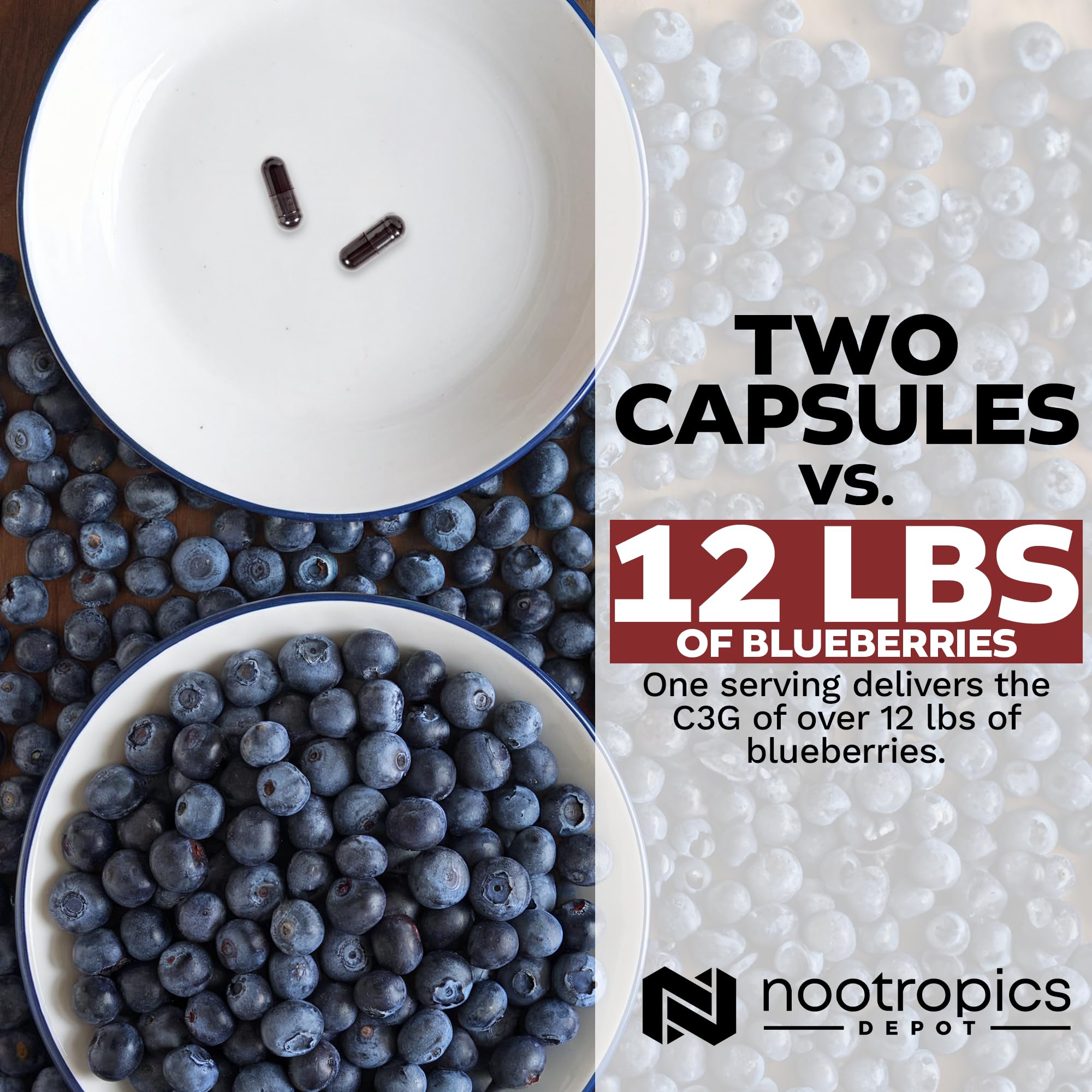 Nootropics Depot Cyanidin 3-Glucoside supplement capsules