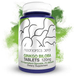 Nootropics Depot Ginkgo Biloba Extract Tablets 120mg bottle front view
