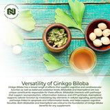 Nootropics Depot Ginkgo Biloba Extract Tablets 120mg close-up of tablets