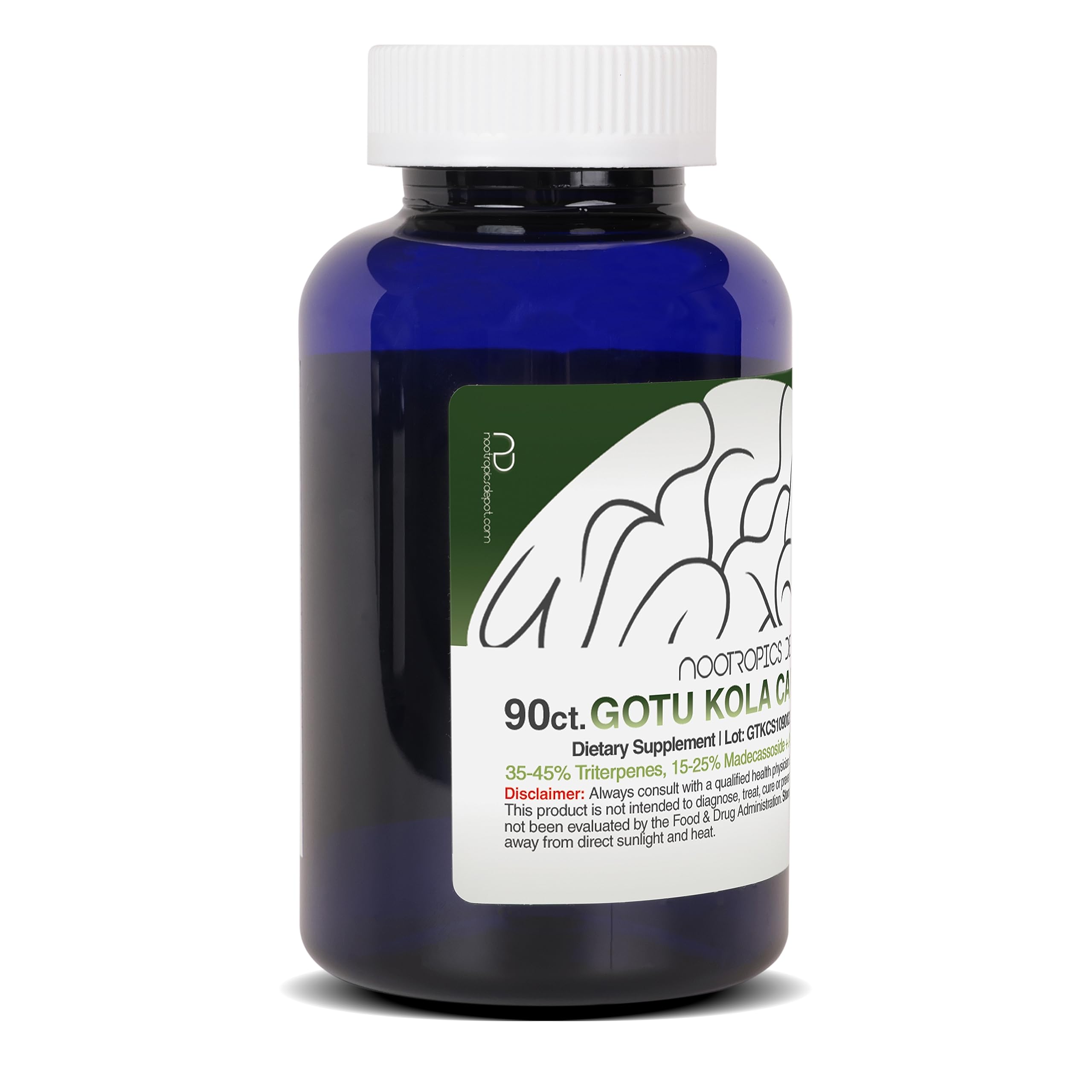 Nootropics Depot Gotu Kola Supplement back view