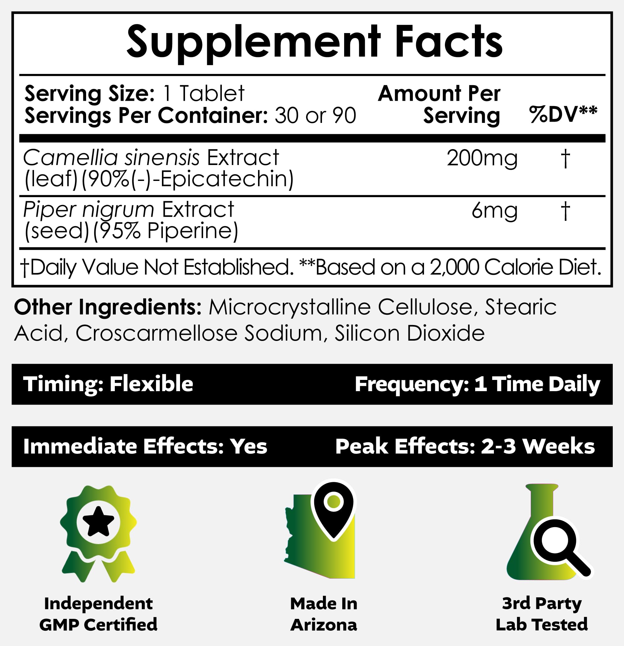 Nootropics Depot Green Tea Extract side view with label
