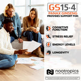 Nootropics Depot GS15-4 Panax Ginseng Extract Capsules on a wooden table