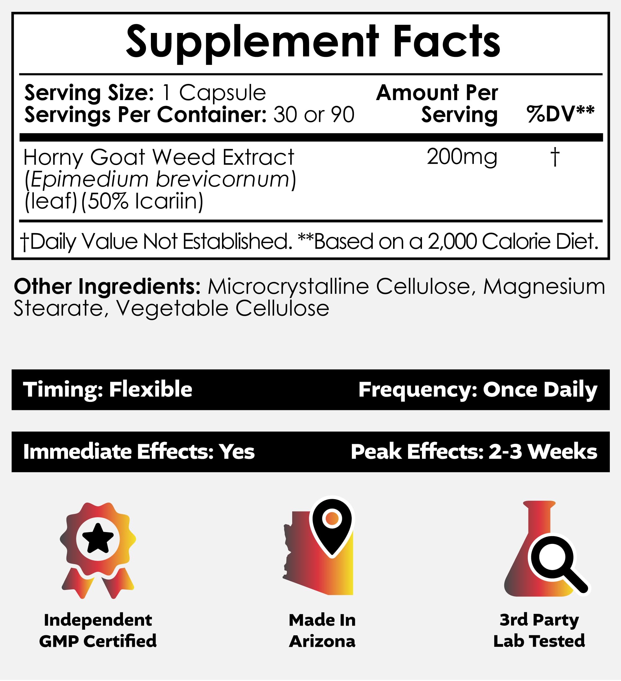 Nootropics Depot Horny Goat Weed Extract 50% Icariin packaging