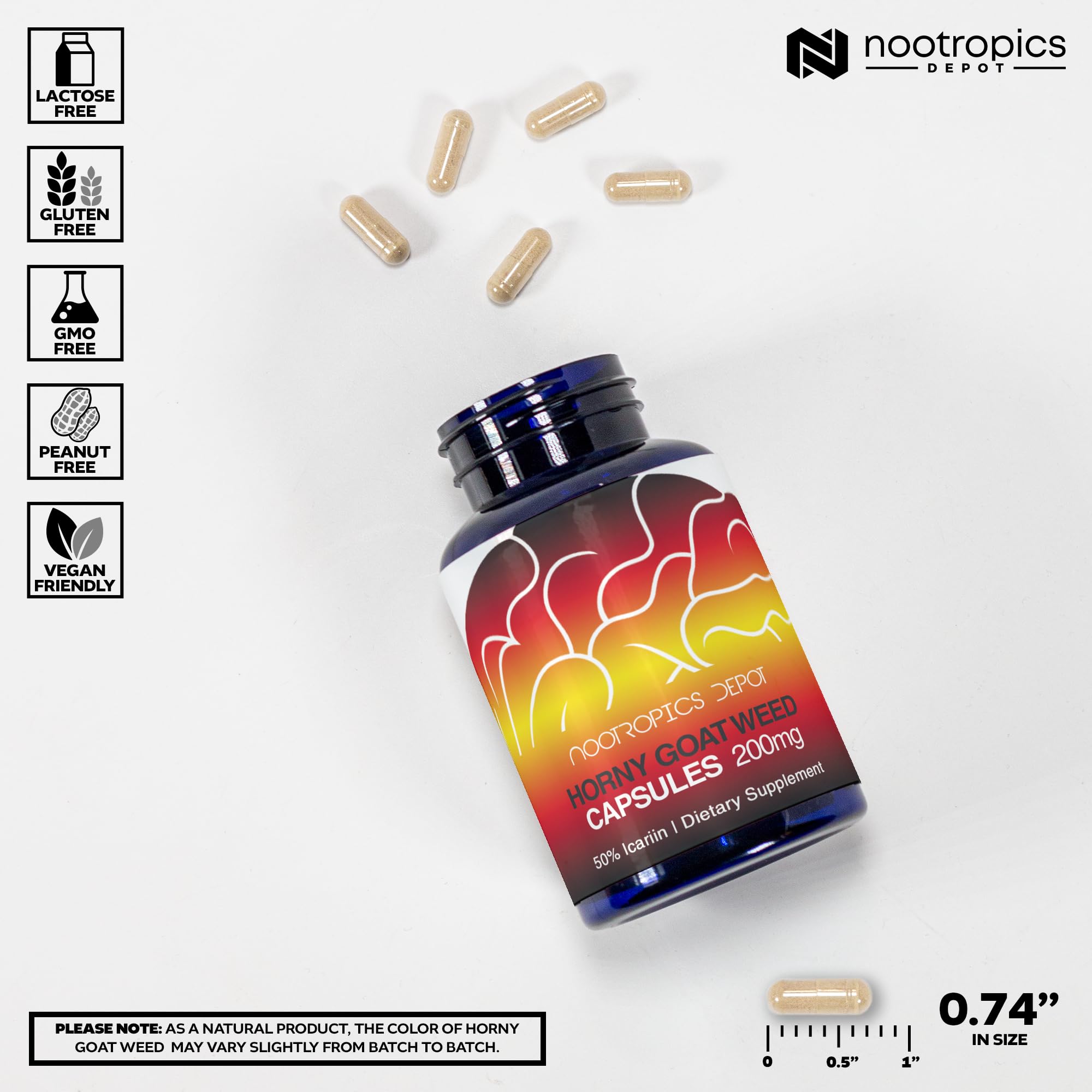 Nootropics Depot Horny Goat Weed Extract 50% Icariin side view