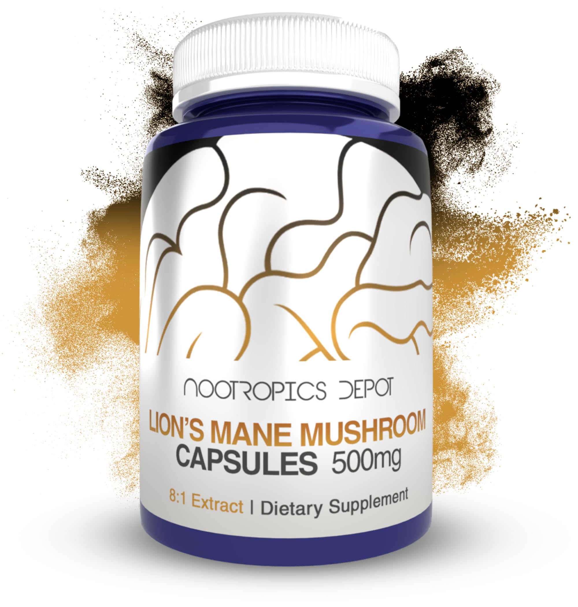 Nootropics Depot Lion's Mane Mushroom Supplement front view
