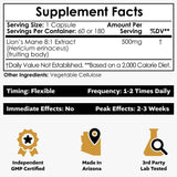 Nootropics Depot Lion's Mane Mushroom Supplement side view
