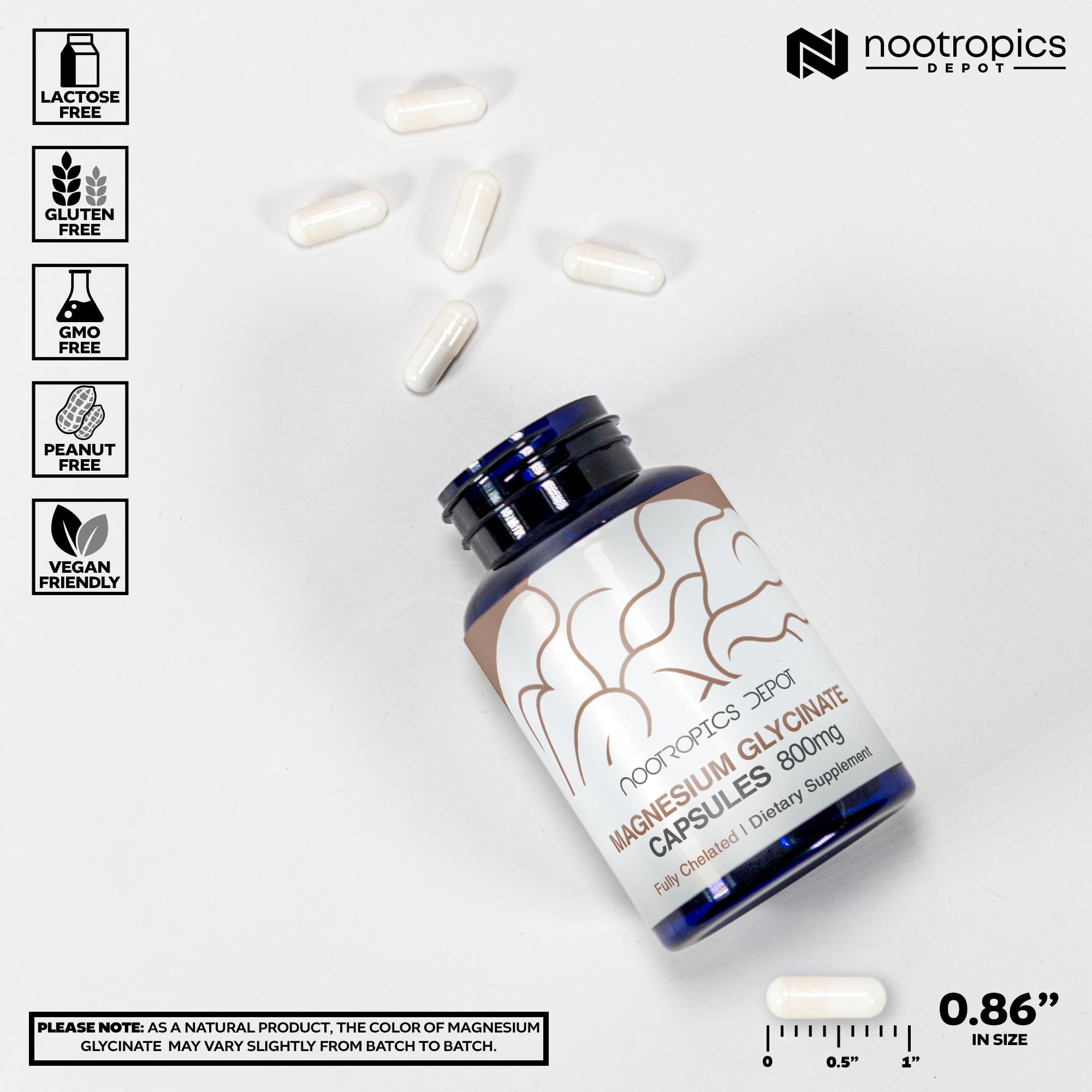 Nootropics Depot Magnesium Glycinate 159g back view