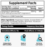 Nootropics Depot Magnesium Supplement 200mg back view