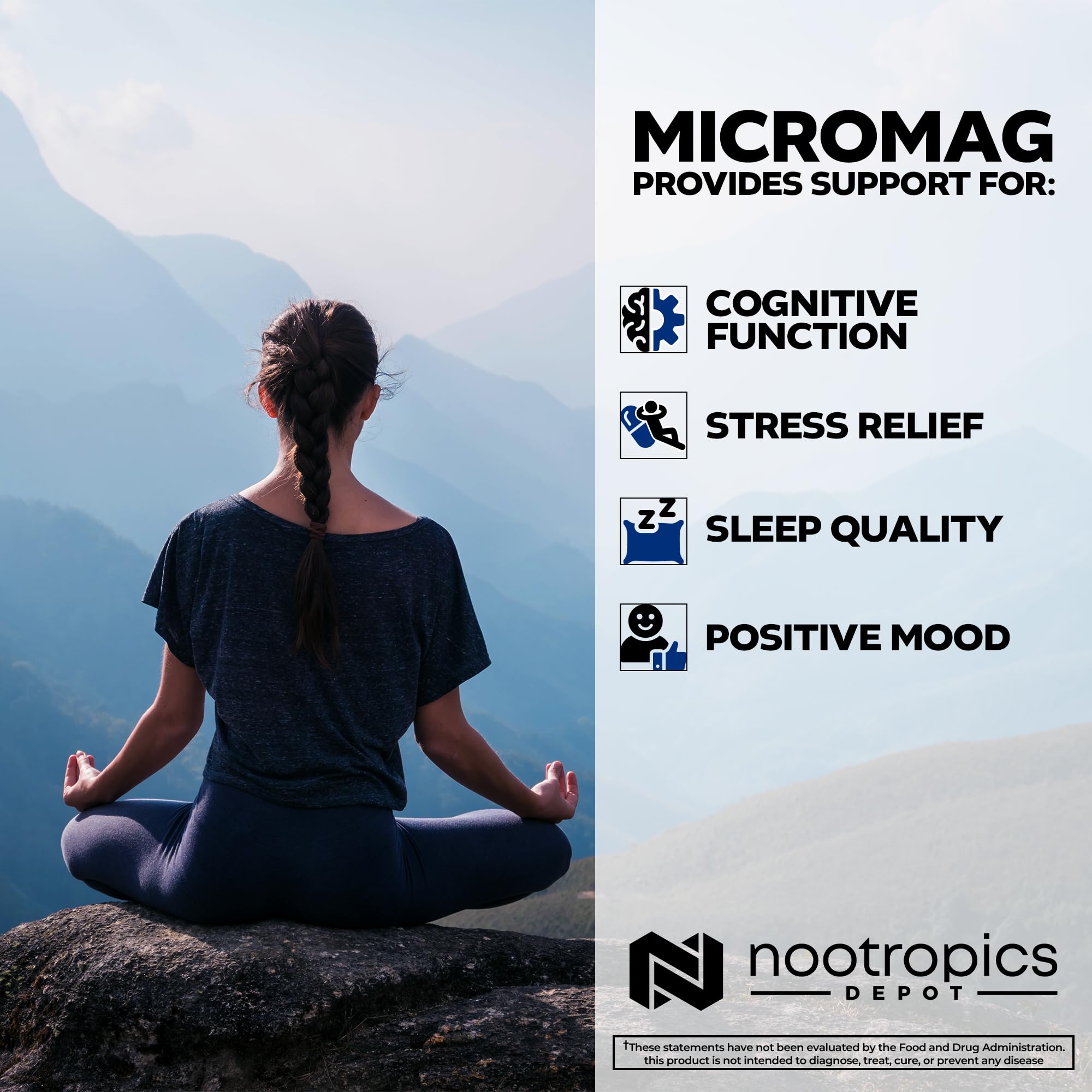 Nootropics Depot Magnesium Supplement 200mg packaging