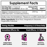 Nootropics Depot Milk Thistle Extract Capsules side view with label