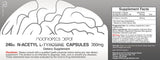 Nootropics Depot N-Acetyl L-Tyrosine Capsules 350mg side view