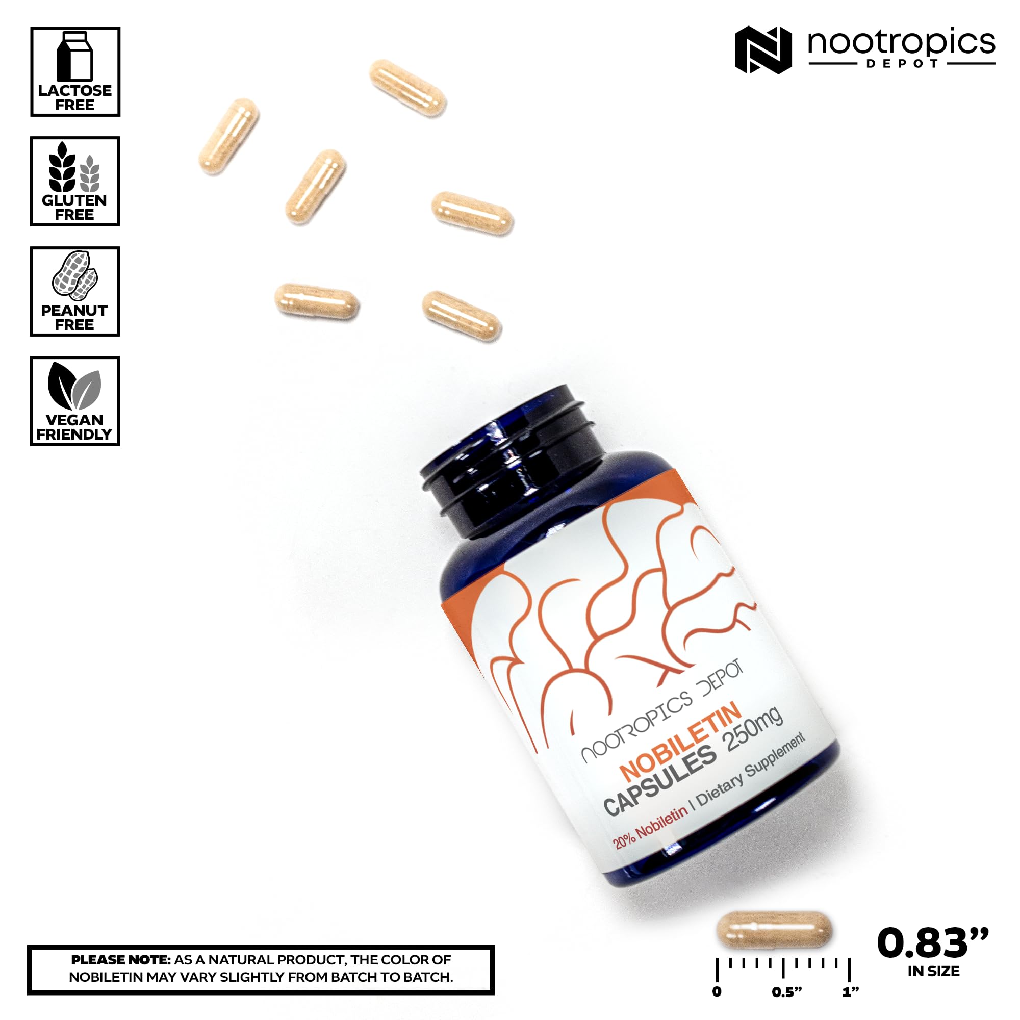 Nootropics Depot Nobiletin Capsules 20% Extract close-up