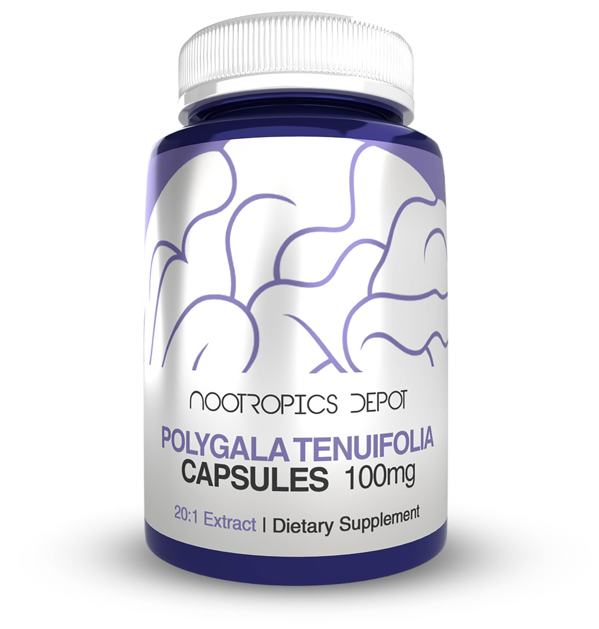 Nootropics Depot Polygala Tenuifolia Capsules 100mg front view