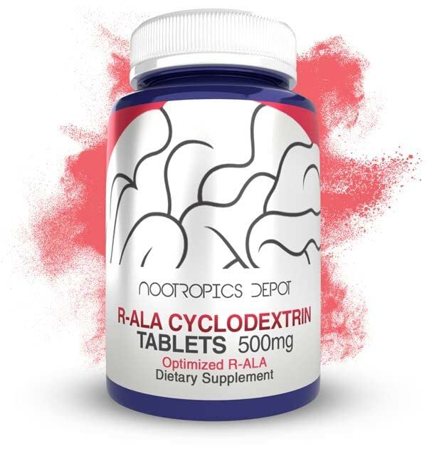 Nootropics Depot R-ALA Cyclodextrin Alpha Lipoic Acid 36g front view