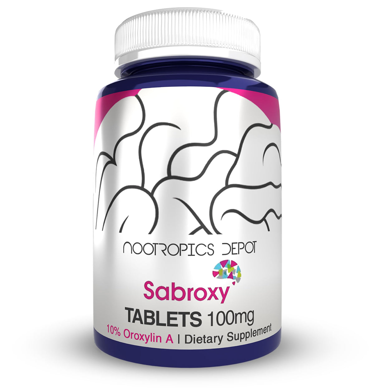 Nootropics Depot Sabroxy blended vitamin supplement front view