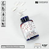 Nootropics Depot Tauromag Magnesium N-Acetyl Taurinate 50g back view