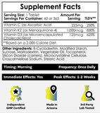 Nootropics Depot Vitamin D3 + K2 with Vitamin C tablet side view