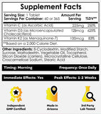 Nootropics Depot Vitamin D3 + K2 with Vitamin C Tablets side view