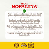 Nopalina Dietary Fibres Supplement Capsules with a measuring spoon