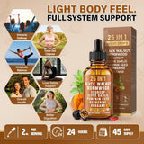 NOQONME Herbal Supplement 25-in-1 Liquid Drops label close-up