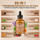 NOQONME Herbal Supplement 25-in-1 Liquid Drops with water