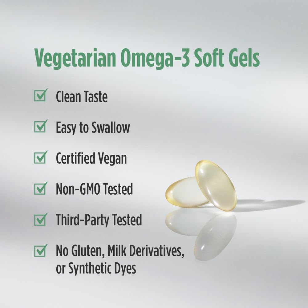 Nordic Naturals Algae DHA soft gels with ingredients