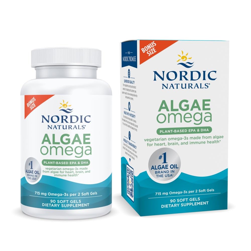 Nordic Naturals Algae Omega 120 Capsules front view