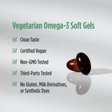 Nordic Naturals Algae Omega 120 Capsules open bottle
