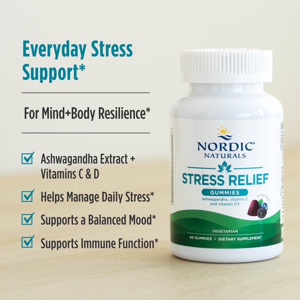 Nordic Naturals Ashwagandha Supplement bottle top view